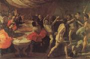 LANFRANCO, Giovanni Banquet with a Gladiatorial Contest Germany oil painting artist